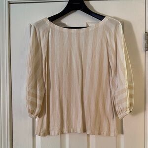 Express Beige Striped Women's Blouse